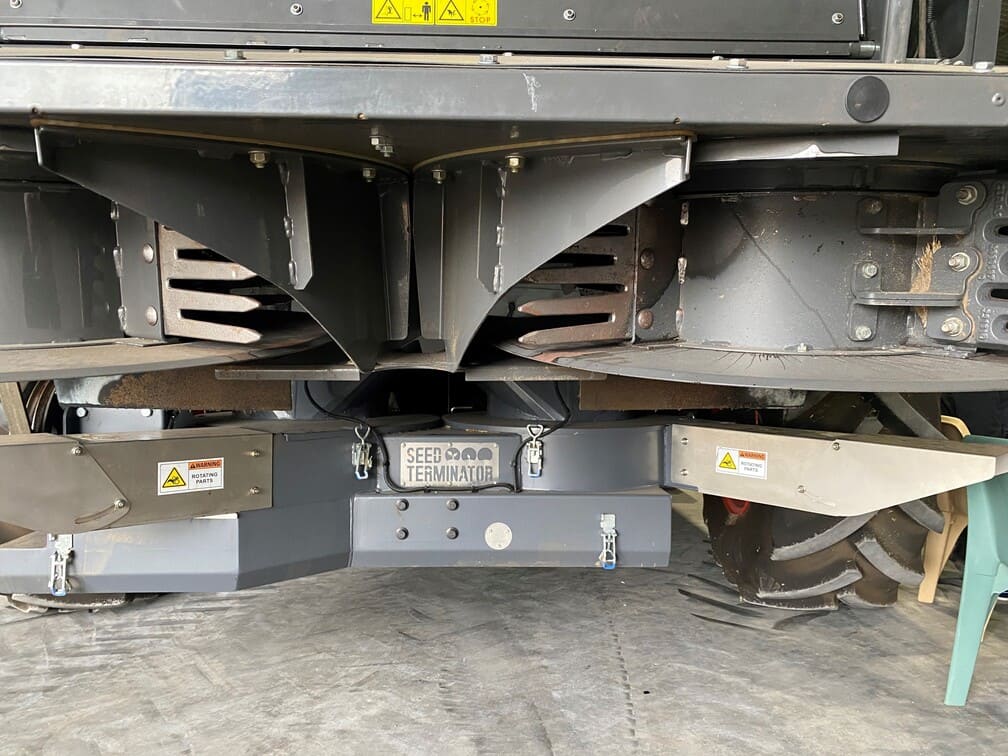 Seed terminators, fitted to the back of Australian harvesters, are an effective way of reducing the amount of ryegrass seed returned to the paddock and therefore reducing the seedbank